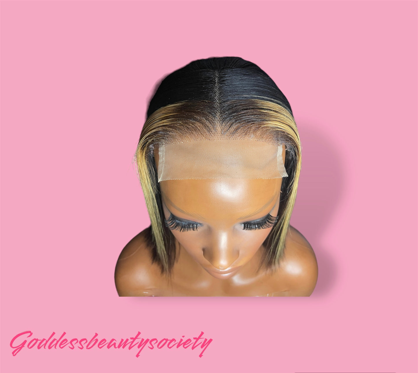 G.B.SLLC HoneyComb Streak 4x4 Transparent Lace Closure Wig (CUSTOMIZED)