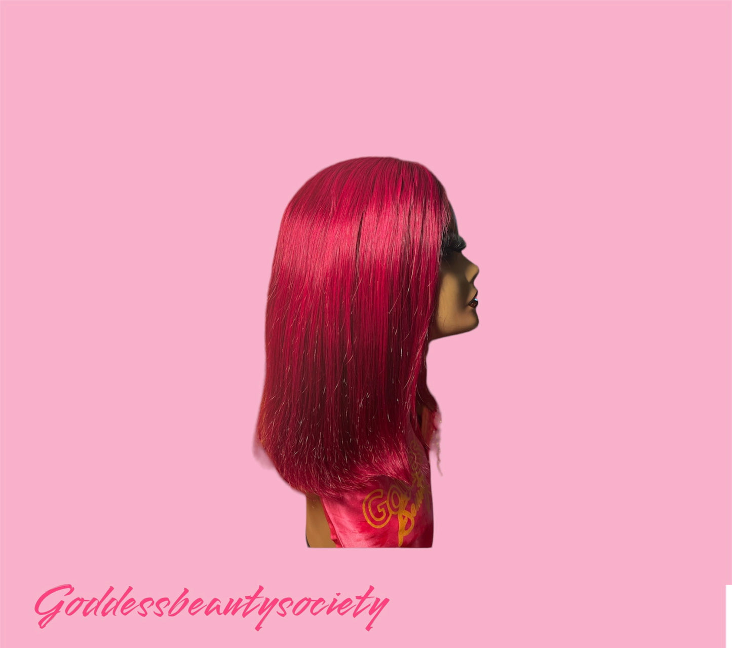 Fusion Red 4x4 Transparent Lace Wig