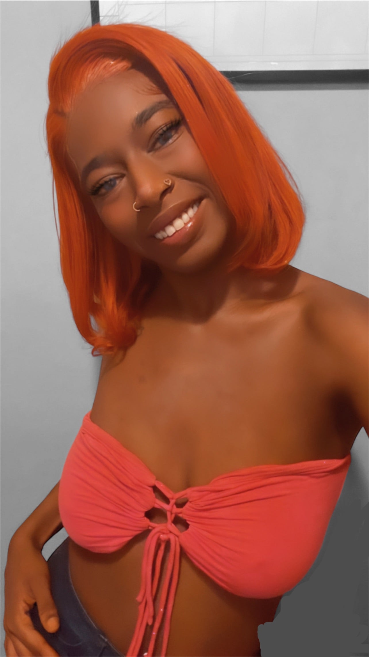 Ginger Orange 13x4 Transparent Lace Frontal Wig