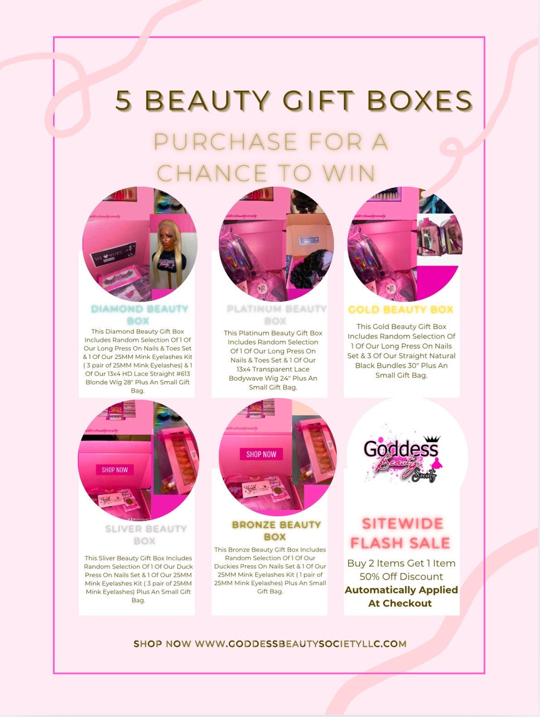 CEO BIRTHDAY & GODDESSBEAUTYSOCIETYLLC 3 YEAR ANNIVERSARY FLASH SALE