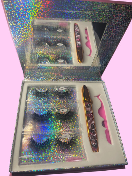 G.B.SLLC MINK EYELASHES SET