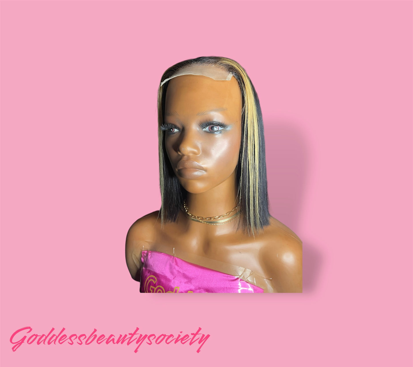 G.B.SLLC HoneyComb Streak 4x4 Transparent Lace Closure Wig (CUSTOMIZED)
