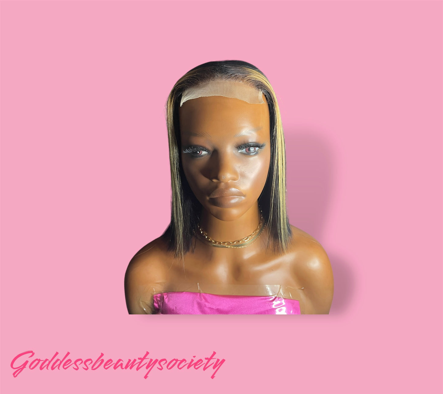 G.B.SLLC HoneyComb Streak 4x4 Transparent Lace Closure Wig (CUSTOMIZED)