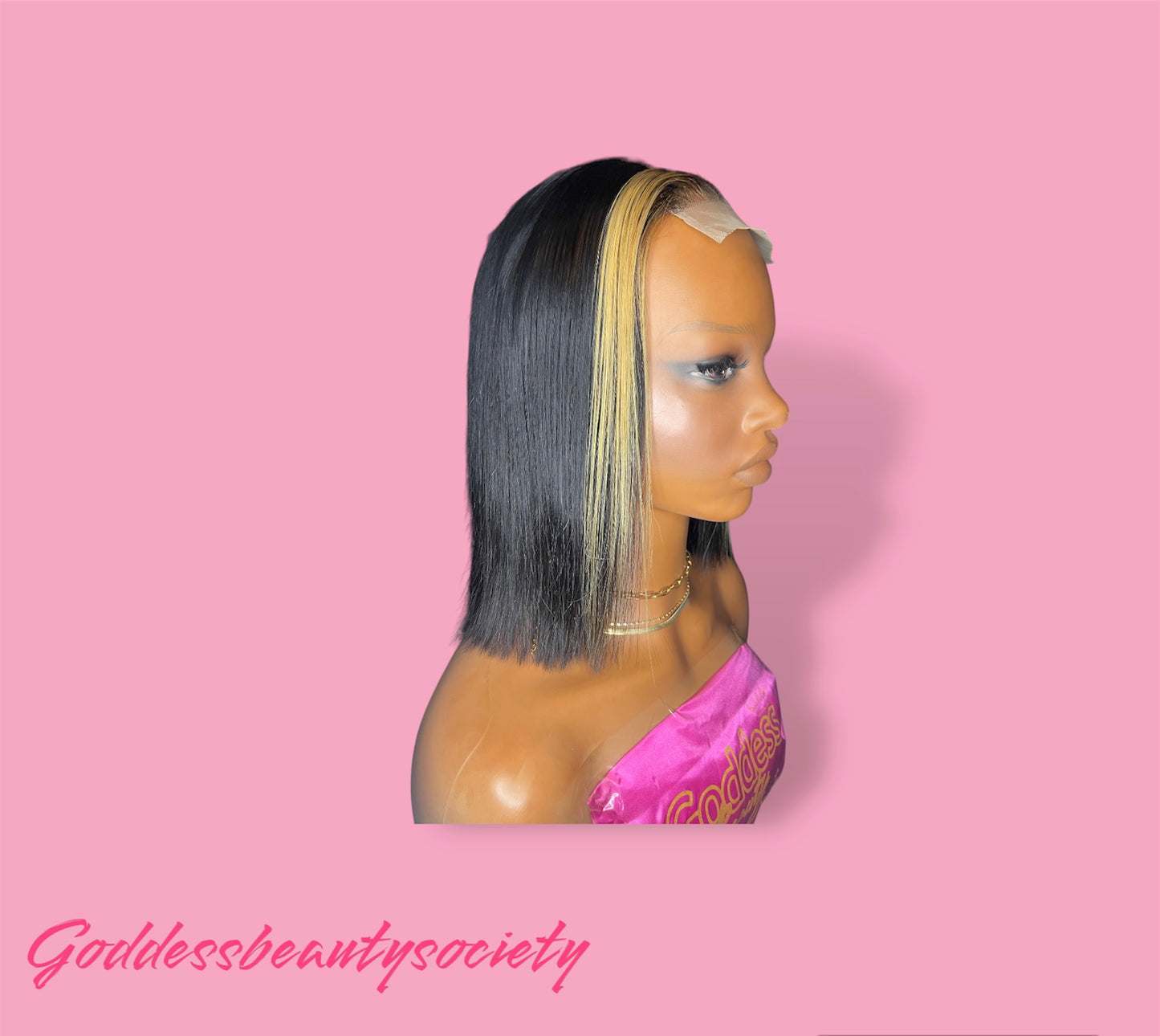 G.B.SLLC HoneyComb Streak 4x4 Transparent Lace Closure Wig (CUSTOMIZED)