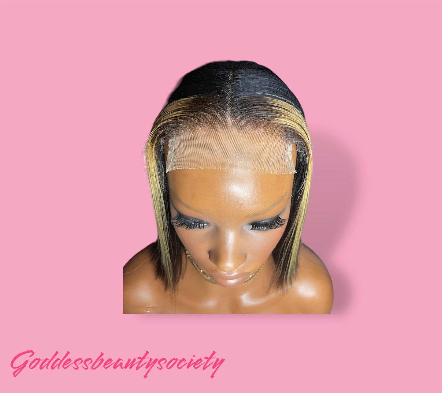 G.B.SLLC HoneyComb Streak 4x4 Transparent Lace Closure Wig (CUSTOMIZED)