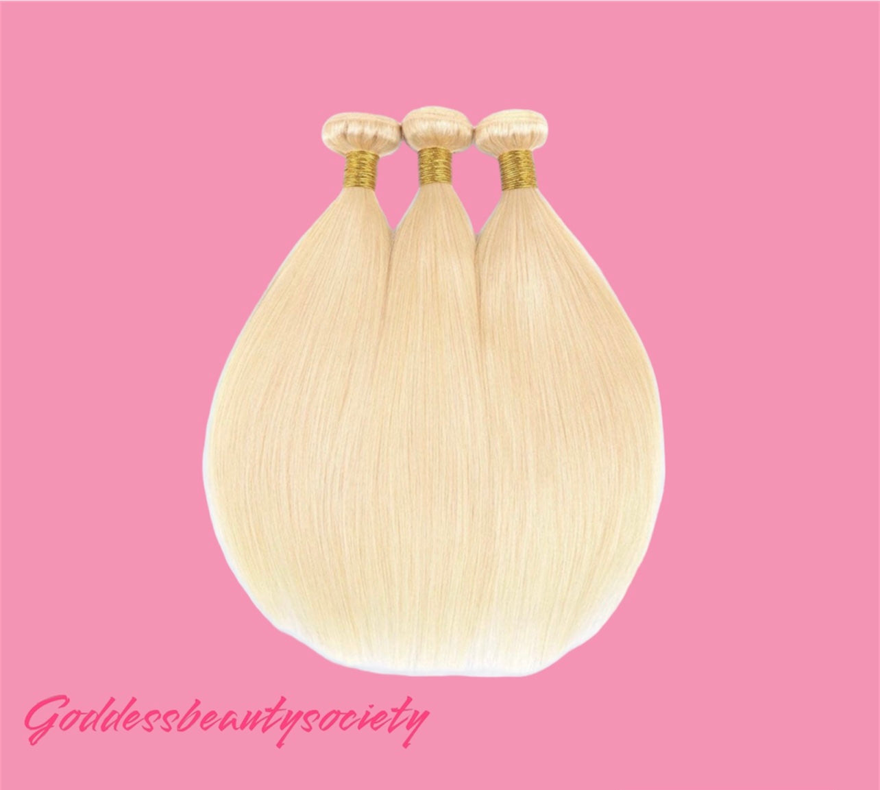 G.B.SLLC #613 Blonde Straight 18”-30” Hair Bundles