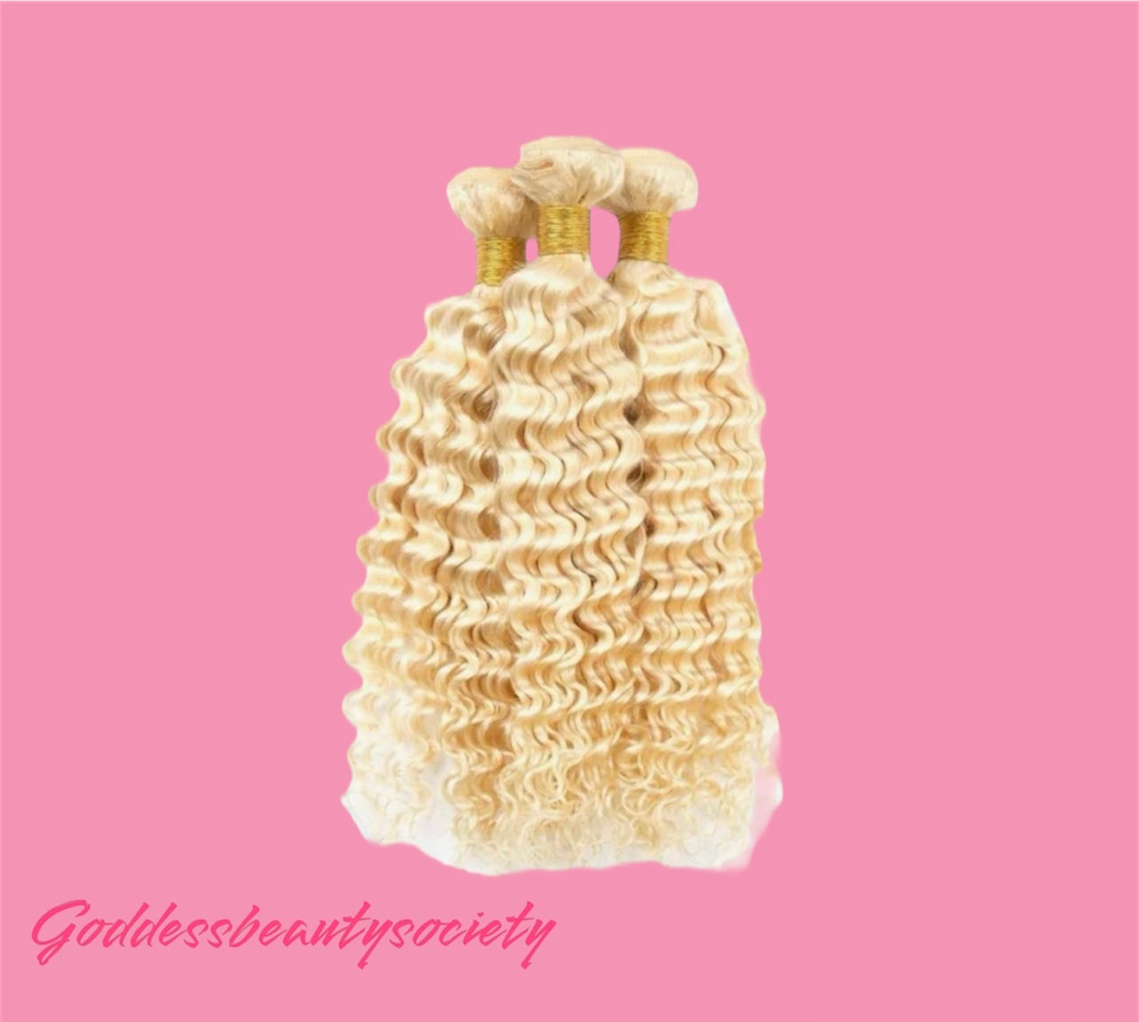 G.B.SLLC #613 Blonde Deepwave 18”-30” Hair Bundles